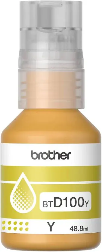 TINTA BROTHER BTD100Y YELLOW – 48,8ML – COMPATIBLE CON MC-T930DW -DCP-T830DW- DCP-T730DW – DCP-T530DW – DCPT430W – DCP-T230