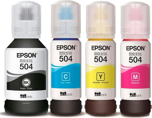 Combo Tintas Epson T504 Negro Cyan Magenta Yellow para L4150 L4160 L4260 L6161 L6171 L6270 L6191 L14150 L6290