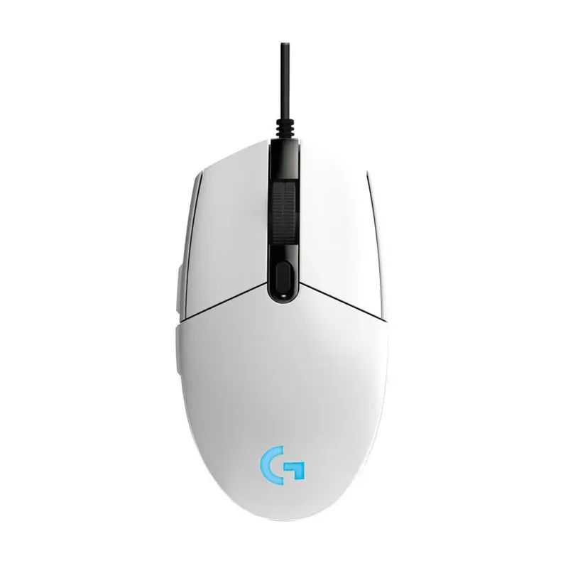 MOUSE GAMING LOGITECH G203 LIGHTSYNC – BLANCO – USB – ALAMBRICO – RGB – 6 BOTONES PROGRAMABLES – RESOL. 200 / 8000 DPI – RESPUESTA 1000 HZ (1MS