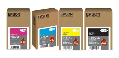 CARTUCHO DE TINTA EPSON T748XXL NEGRA, CYAN, MAGENTA Y AMARILLO