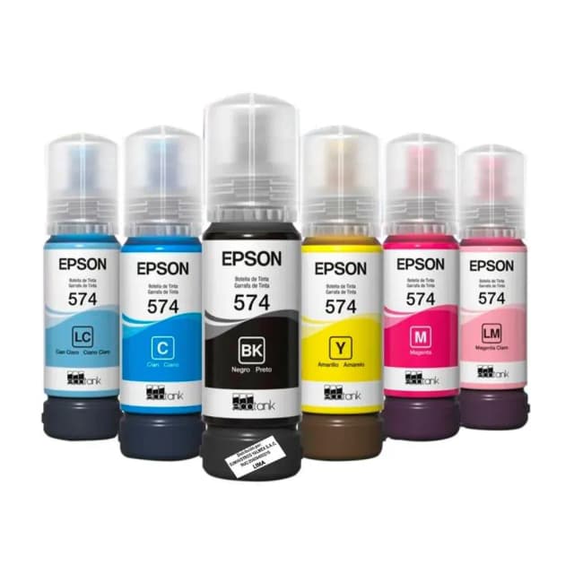 BOTELLA TINTA EPSON T574 L8050 70ML BOTELLA TINTA EPSON T574 L8050 70ML NEGRO, CYAN, MAGENTA, YELLOW, CYAN LIGTH, MAGENTA LIGTH