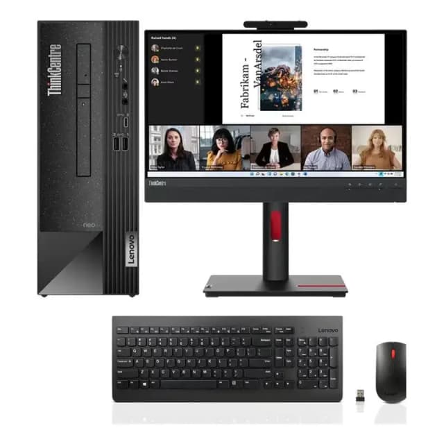 PC LENOVO SFF THINKCENTRE NEO 50S GEN 6 – INTEL CORE ULTRA 5 225 – 16GB DDR5 – 512GB SSD – NO DVD – HDMI – RJ45 – FREEDOS + MONITOR 23,8 FHD E24-40