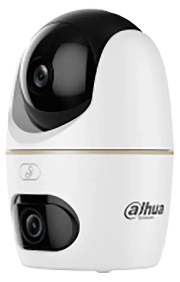 DAHUA DH-H5D – DOBLE LENTE 5MP 3K – VISTA 360 – INC MICROFONO Y ALTAVOZ – BOTON DE LLAMADA – HASTA 256GB – DETECCION AI – WIFI 6 DUAL BAND – RJ45