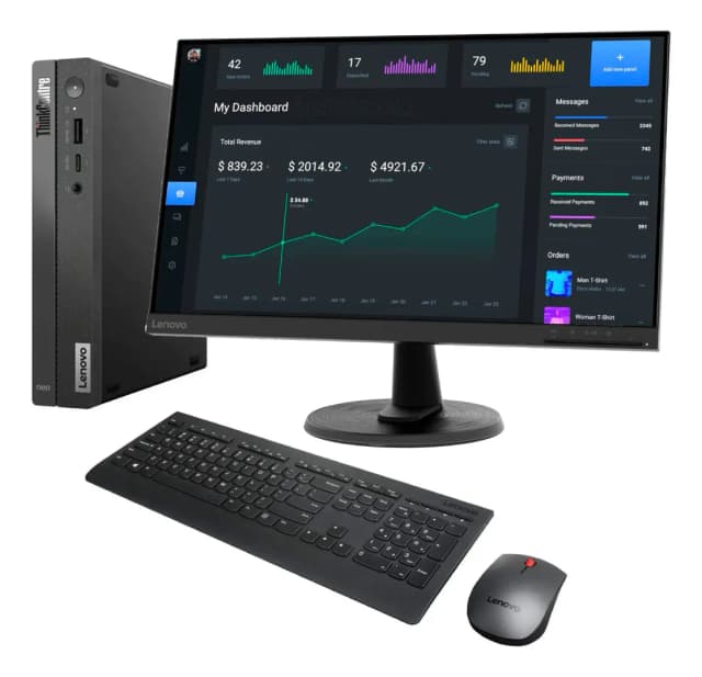 PC LENOVO TINY THINKCENTRE M70Q GEN 4 – INTEL CORE I5 13400T – 16GB DDR4 – 512GB SSD – NO DVD – HDMI – WINDOWS 11 PROFESIONAL – BLACK