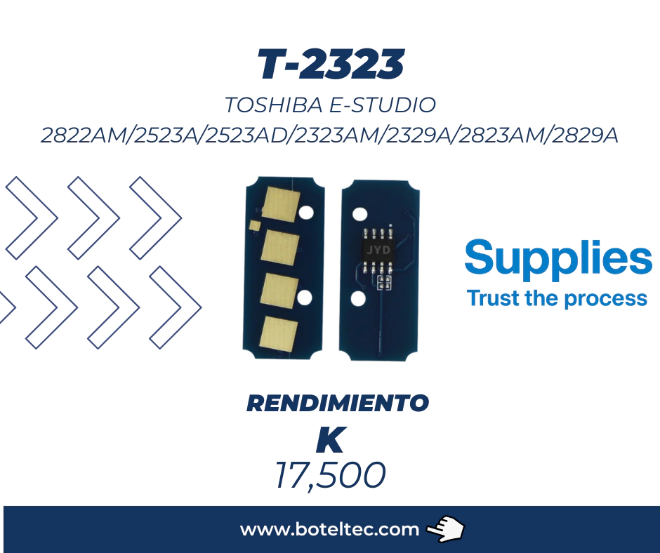 Chip de toner Toshiba e-STUDIO 2822AM/2523A/2523AD/2323AM/2329A/2823AM/2829A T-2323