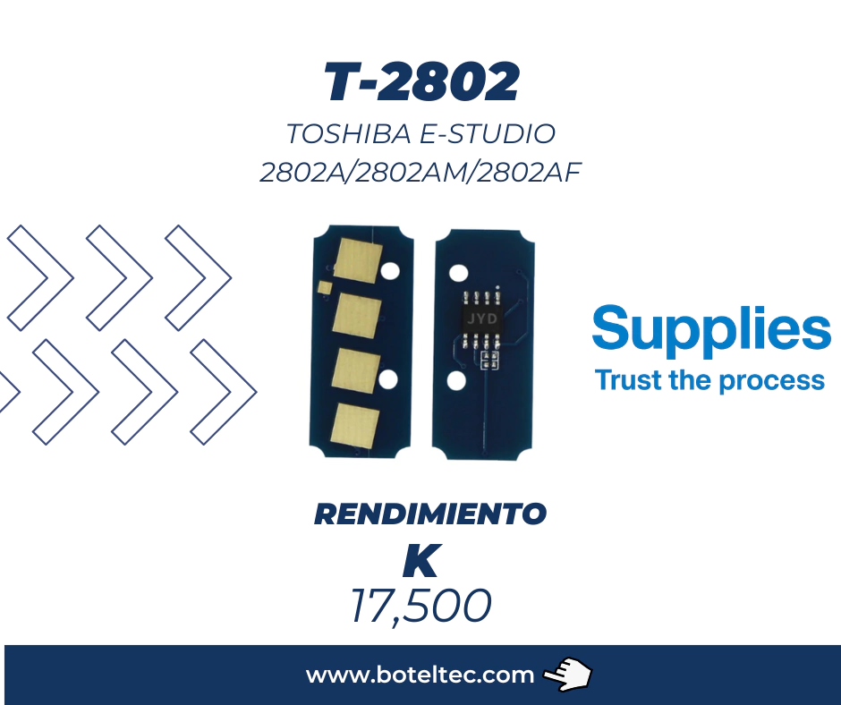 Chip de toner Toshiba e-Studio 2802A 2802AM 2802AF T-2802U