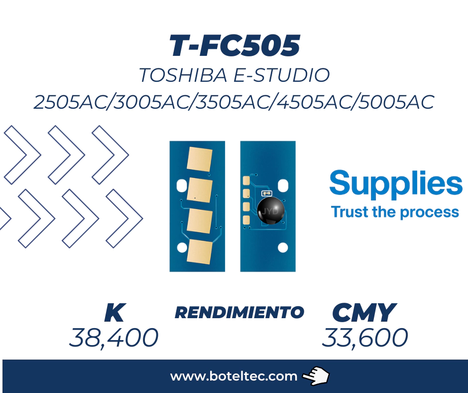 Chip de Toner Toshiba e-Studio 2505AC/3005AC/3505AC/4505AC/5005AC T-FC505