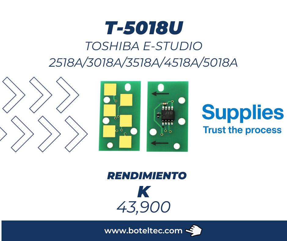 Chip de Toner Toshiba e-STUDIO 2518A/3018A/3518A/4518A/5018A T-5018U