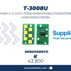 Chip de Toner Toshiba e-Studio 2508A/3008A/3008AG/3508A/3508AG/ 4508/4508AG/5008A T-3008U