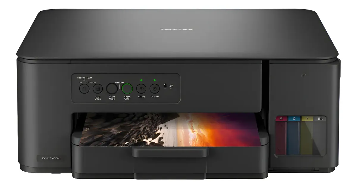 IMPRESORA MULTIFUNCIONAL BROTHER DCP-T430W - WIFI - AMPLIA Y REDUCE - USB - TINTA CONT +OBSEQUIO DE ROTULADORA ELECTRONICA BROTHER PT-N10