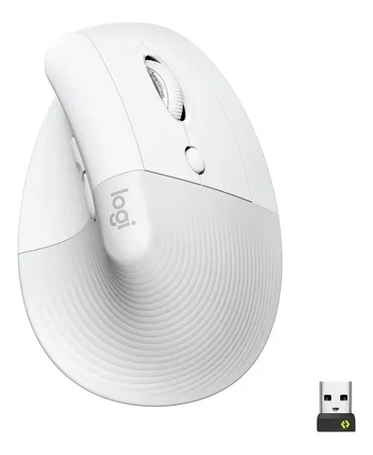 MOUSE LOGITECH LIFT VERTICAL - ERGONOMICO - INALAMBRICO - BLUETOOTH - 6 BOTONES - USB - BLANCO
