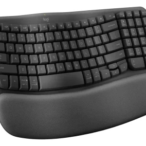 TECLADO LOGITECH WAVE – ERGONOMICO – INALAMBRICO – USB – TECLAS EASY SWITCH – NEGRO