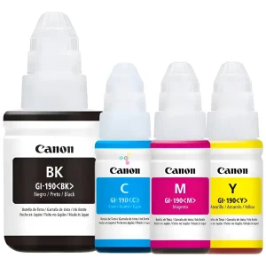 BOTELLA TINTA CANON 190 G2100 / G2111 / G3100 / G3111 / G4100 / G4111 NEGRA / CYAN / YELLOW / MAGENTA