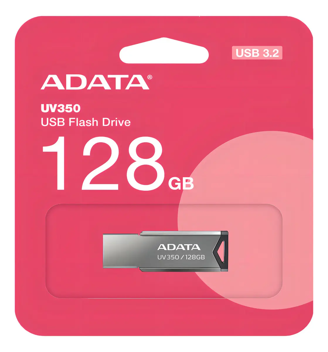 MEMORIA USB ADATA UV350 3,2 - 128GB - SILVER - METALICA