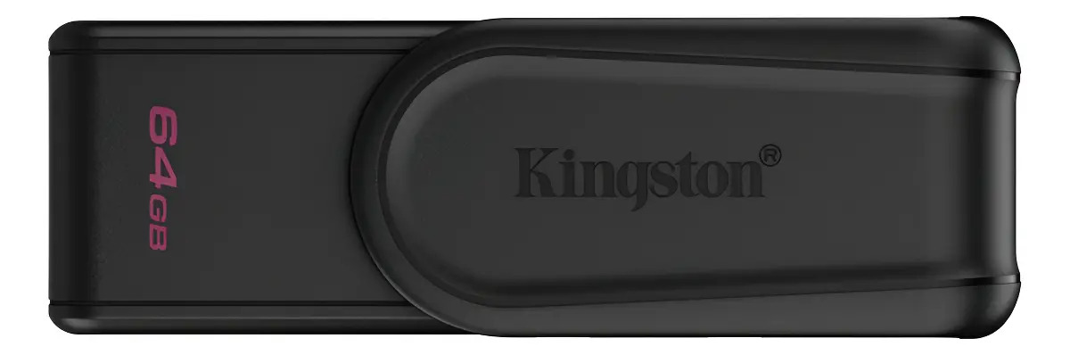 MEMORIA USB KINGSTON DATATRAVELER 3.2 DTX EXODIA S - 64GB - TAPA GIRATORIA - NEGRA