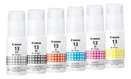 BOTELLA TINTA CANON G-13 G510 / G610 NEGRA / CYAN / MAGENTA / YELLOW / RED / GREY