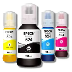 BOTELLA TINTA EPSON T524 70ML NEGRA, CYAN, MAGENTA Y AMARILLO