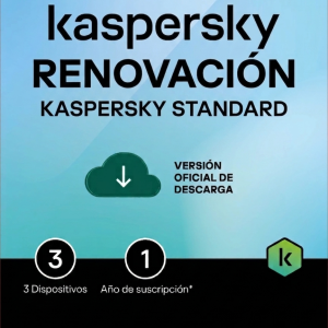 RENOVACION LICENCIA KASPERSKY STANDAR 3 USUARIOS (12 MESES)