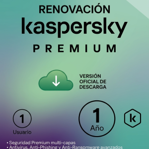 RENOVACION LICENCIA KASPERSKY PREMIUM 1 USUARIO (12 MESES)