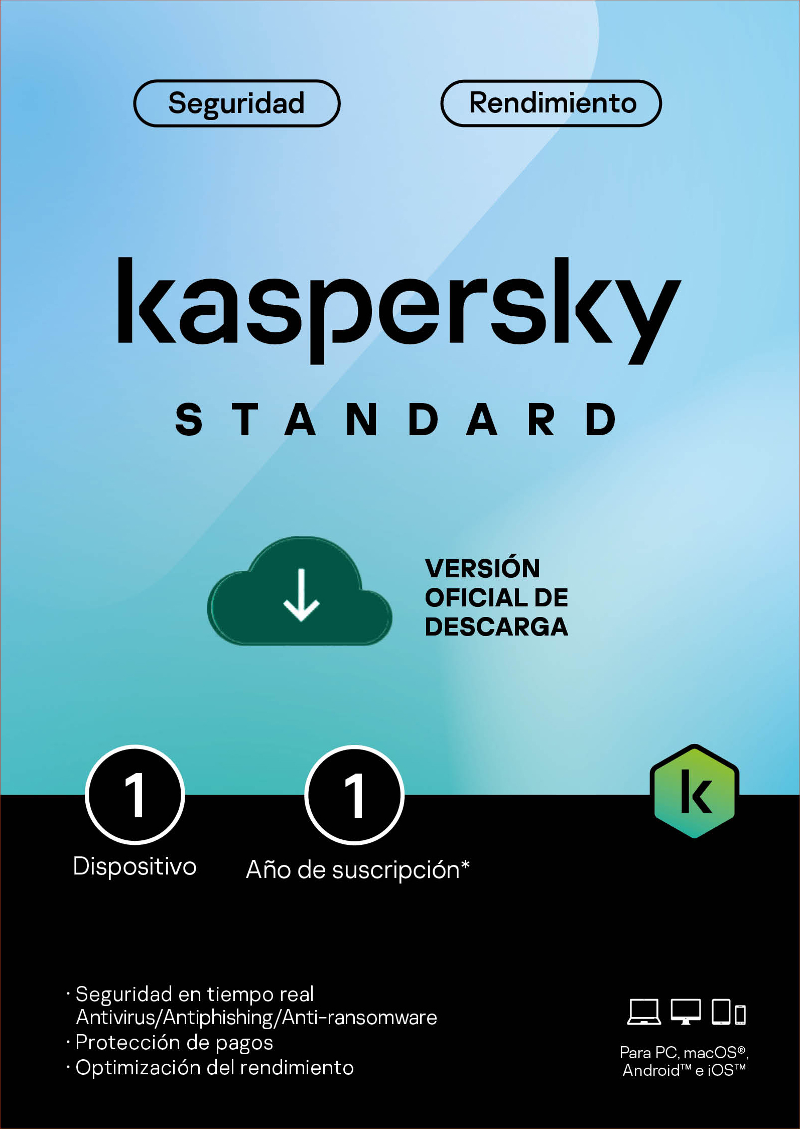 LICENCIA KASPERSKY STANDAR 1 USUARIO (12 MESES)