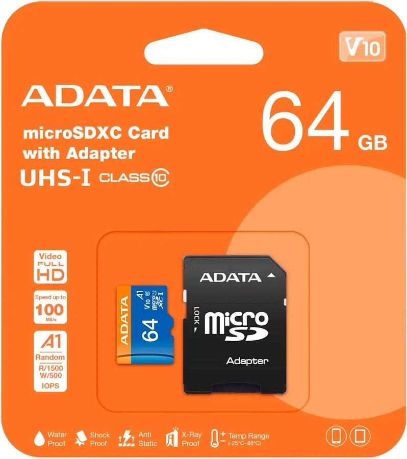 MEMORIA MICRO SD ADATA 64GB CLASE 10