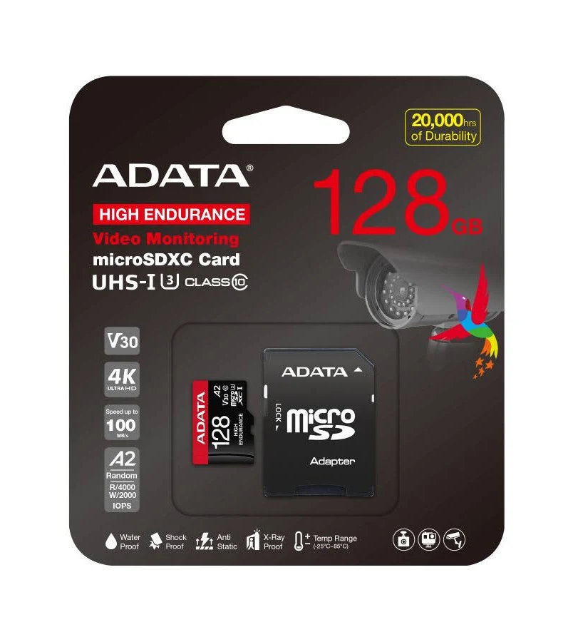 MEMORIA MICRO SD ADATA 128GB CLASE 10 - V30S -100MBS/85MBS