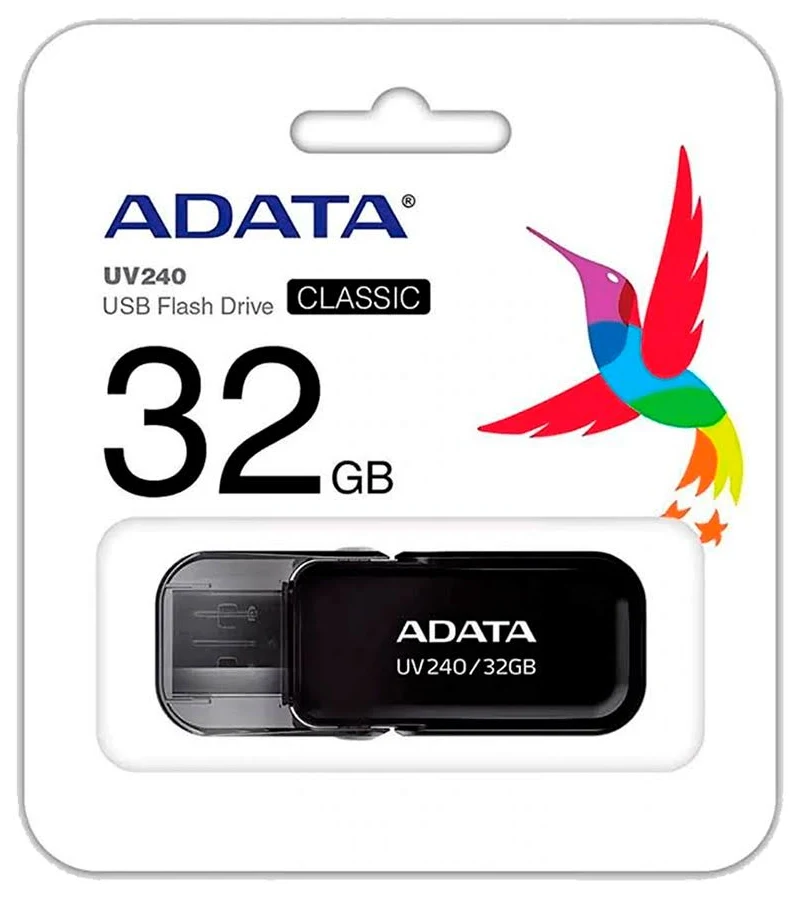 MEMORIA USB ADATA UV240 2,0 - 32GB - NEGRA