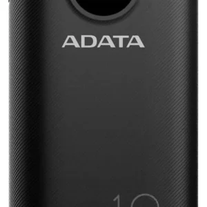 POWER BANK ADATA P10000QCD – CARGA RAPIDA – 10000MAH – 2 PUERTOS USB – 1 TIPO C – PANTALLA INDICADORA DE CARGA – NEGRO