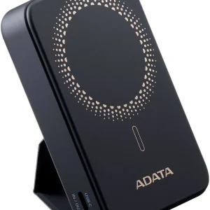 POWER BANK ADATA R0100 – CARGA RAPIDA – 10000MAH CARGA INALAMBRICA MAGNETICA – CON SOPORTE PLEGABLE – NEGRA