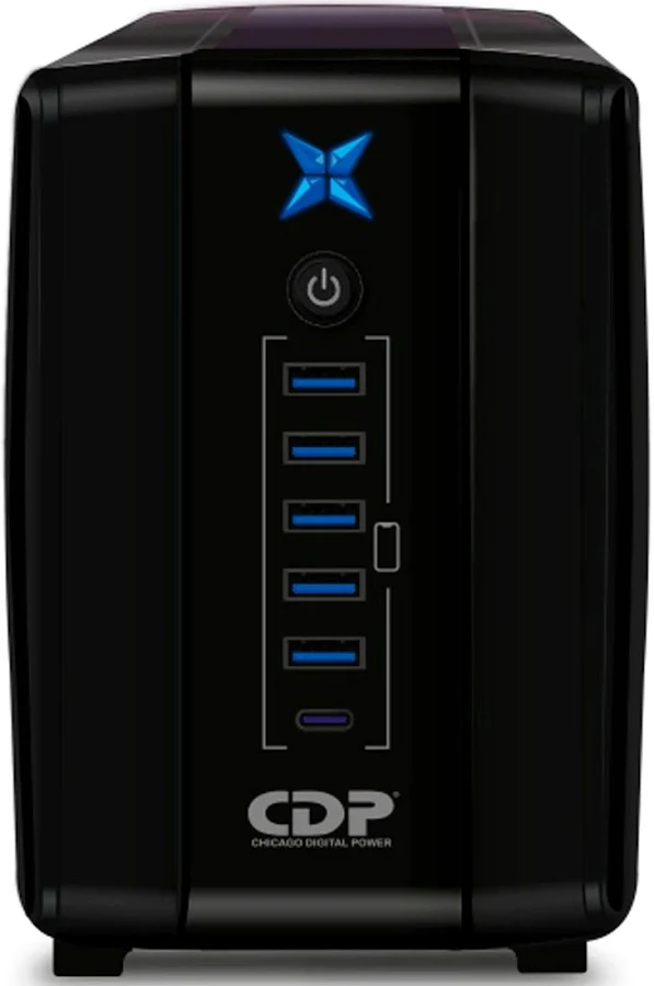 UPS CDP R-UPR1008 - 1000VA - 400W - 8 SALIDAS (4 REGULADAS CON RESPALDO + 4 CON SUPRESION DE PICOS)