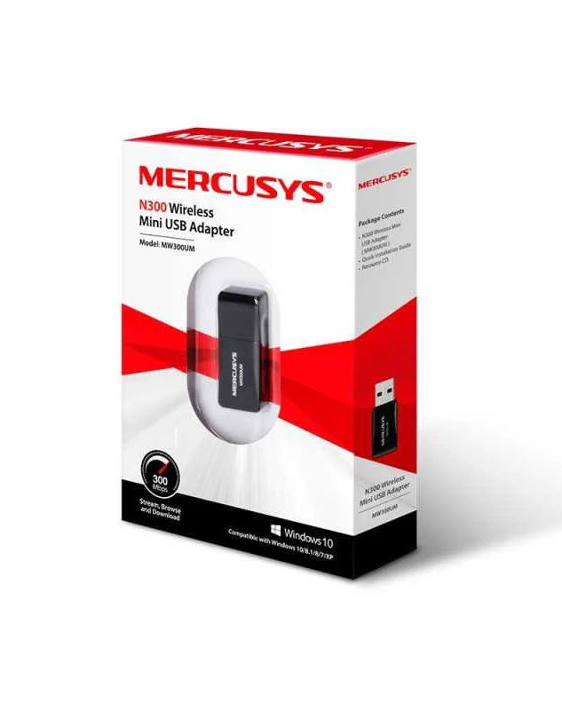 ADAPTADOR INALAMBRICO MERCUSYS MW300UM - NANO USB - 300MBPS