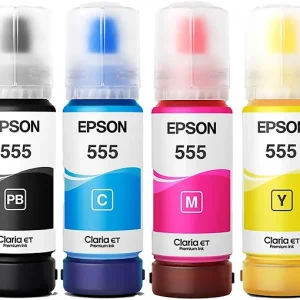 BOTELLA TINTA EPSON T555 L8160 / L8180 70ML NEGRA, CYAN, MAGENTA. AMARILLO Y GRIS